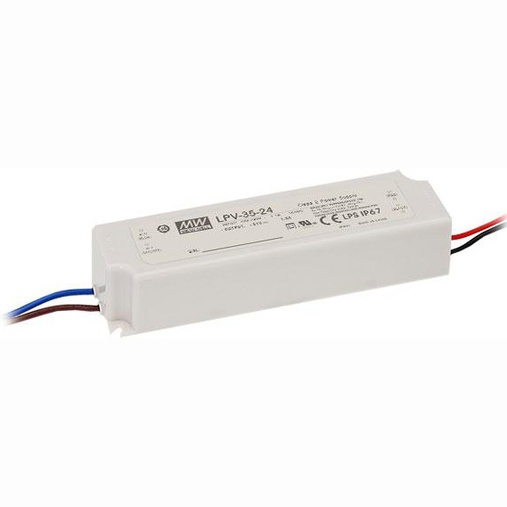 LPV-35-24 36Watt AC90~264V Input Mean Well High-efficacy Waterproof DC24V UL-Listed LED Display Lighting Power Supply LPV-35-24 36Watt AC90~264V Input Mean Well High-efficacy Waterproof DC24V UL-Listed LED Display Lighting Power Supply